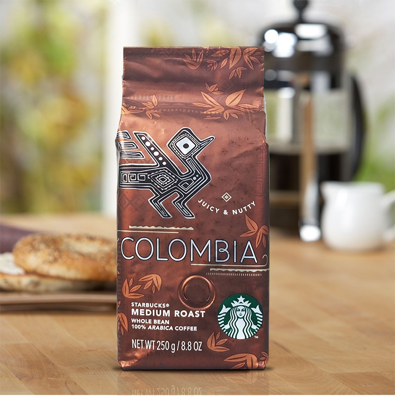 星巴克starbucks美国进口咖啡豆纯黑咖啡可研磨咖啡家享系列派克市场