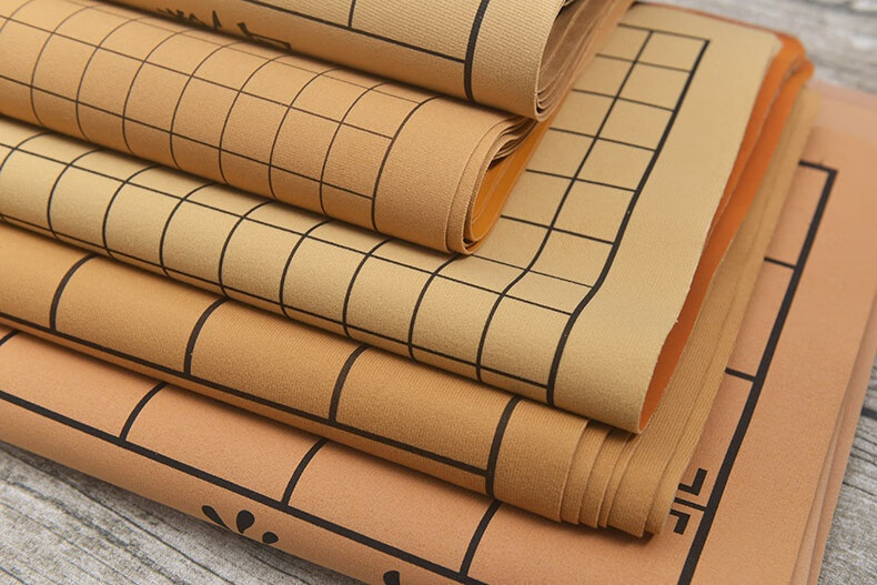 中国象棋棋盘 绒布 皮革棋盘 卷式象棋盘 便携折叠棋盘布 5cm绒面皮革