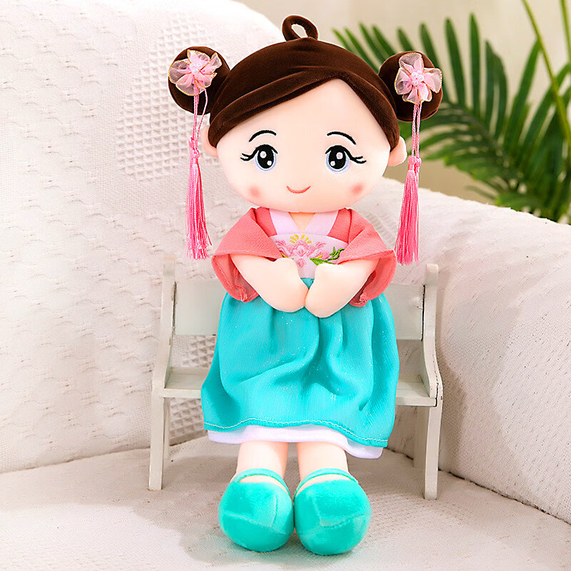 中国风汉服布娃娃毛绒玩具公仔洋娃娃安抚儿童玩偶陪睡可爱小女孩