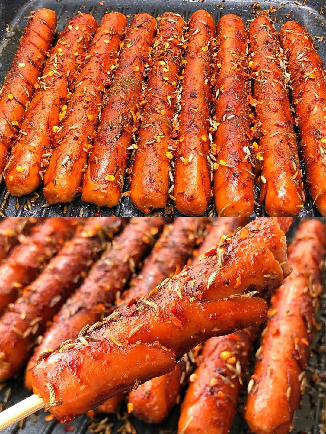 火腿热狗面淀粉肠素摆路边摊大煎烧油烤炸香纯夫宇烤肠烧烤肠 50g*1支