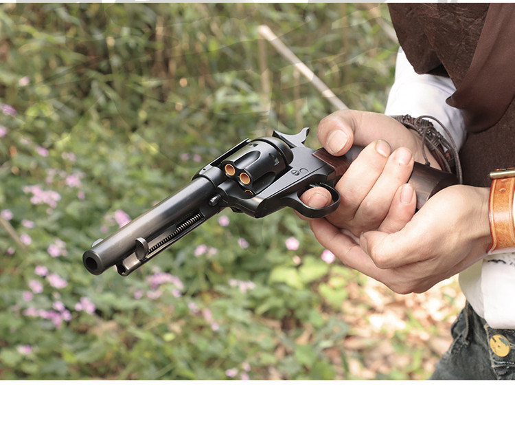 精选新品乖巧韦伯利虎龑虎m1873荒野大镖客左轮玩具枪柯尔特抛壳软弹