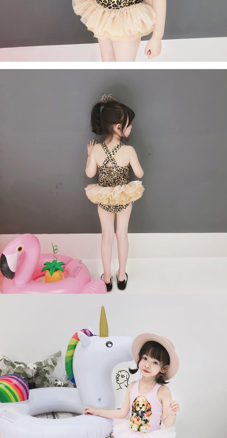 ins儿童泳衣女女童连体可爱宝宝游泳衣芭蕾裙纱纱裙式小公主泳装 纱裙
