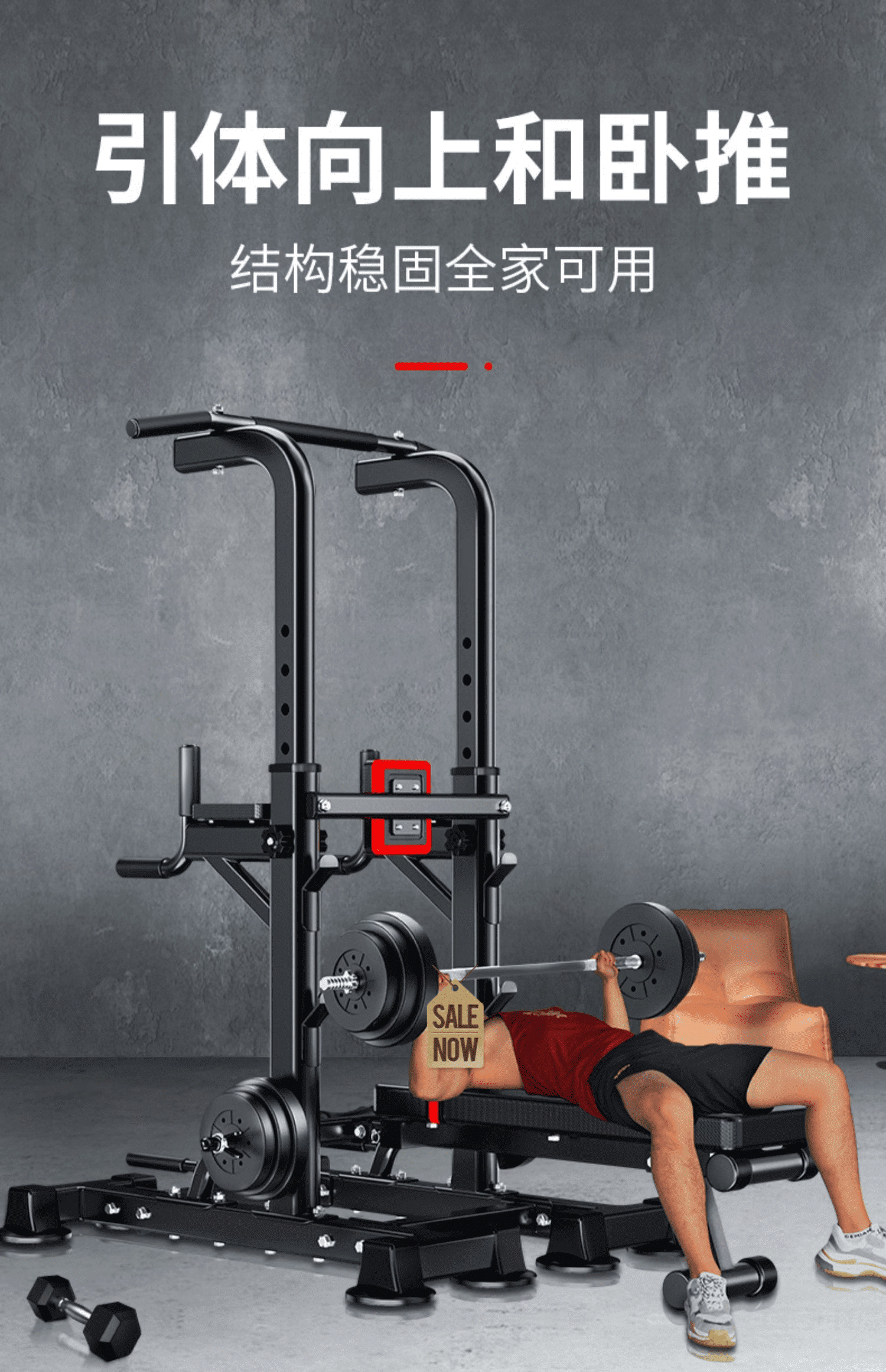 布伦斯单杠家用室内家庭训练单杆单双杠多功能健身器材卧推架引体向上