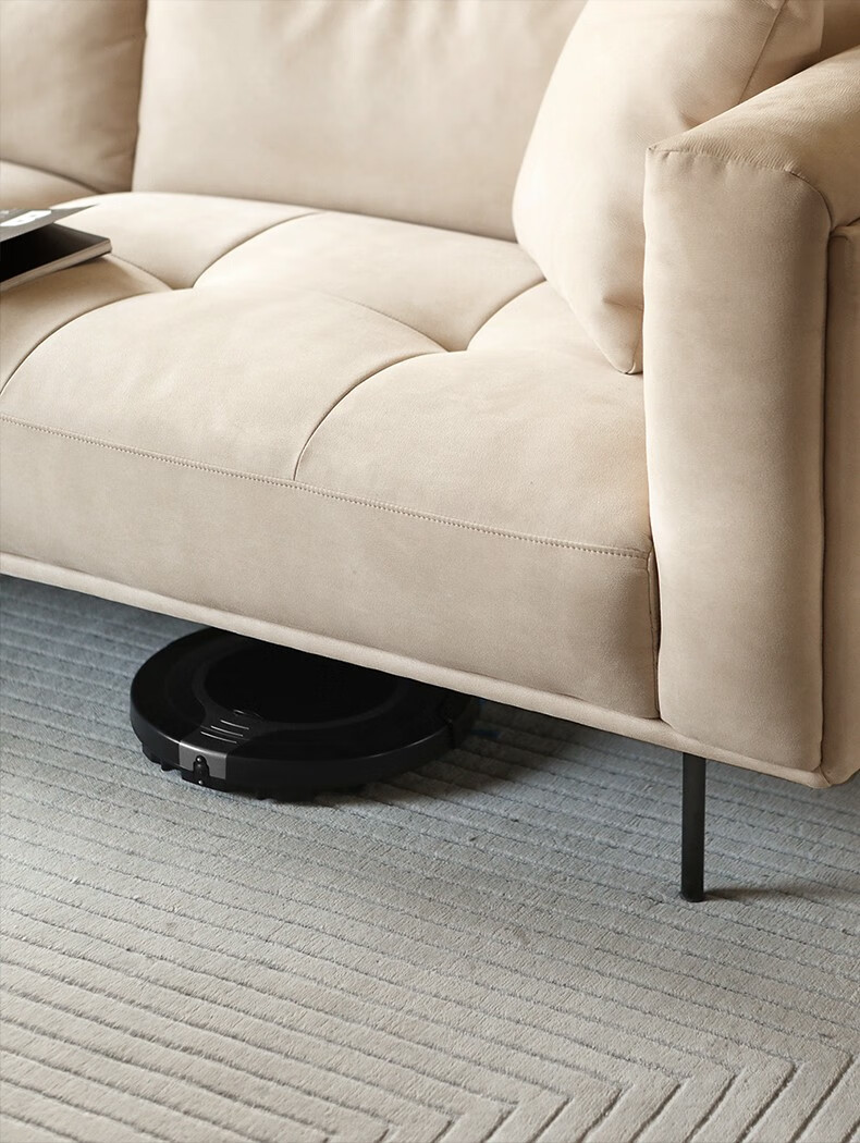 贝意品 科技布布艺沙发意式客厅简约现代小户型# 浅驼色 三人位2.