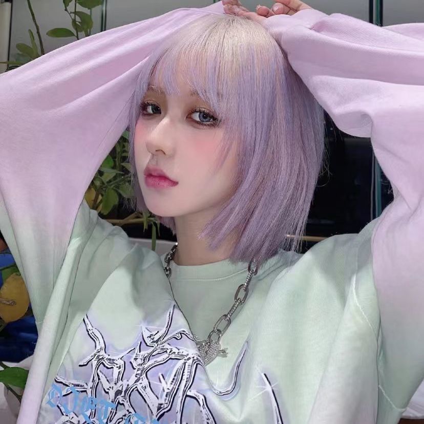 香芋紫染发剂2022流行色粉紫灰色葡萄紫男女显白染发膏自己在家染