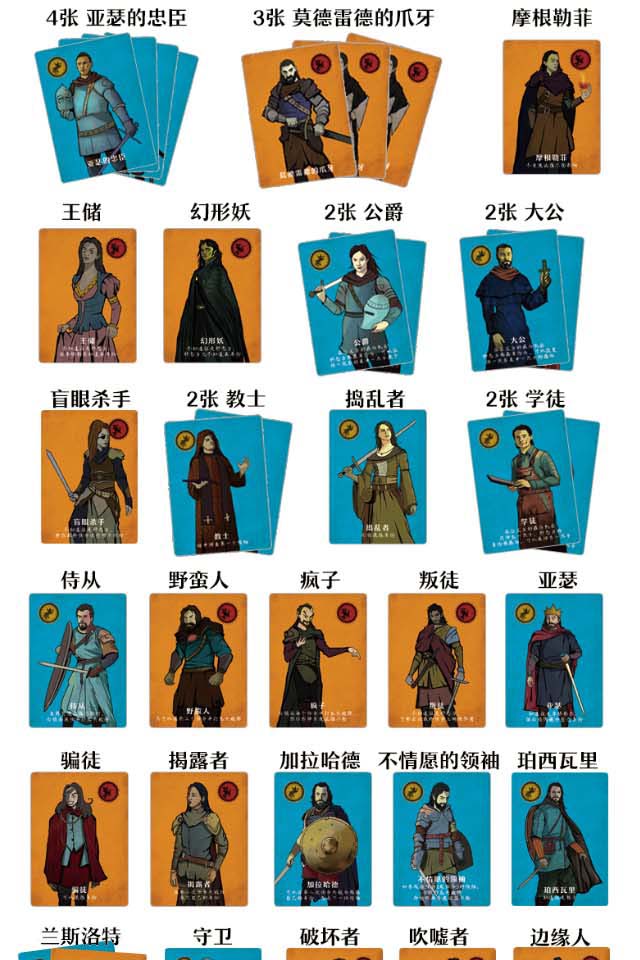 吱唔窝 阿瓦隆2亚瑟传奇身份游戏入门休闲聚会桌面游戏桌游卡牌热门