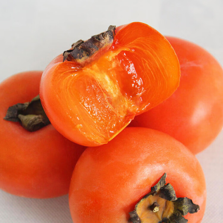 现摘红柿子爆甜软柿子新鲜水果甜柿子当季时令火柿子