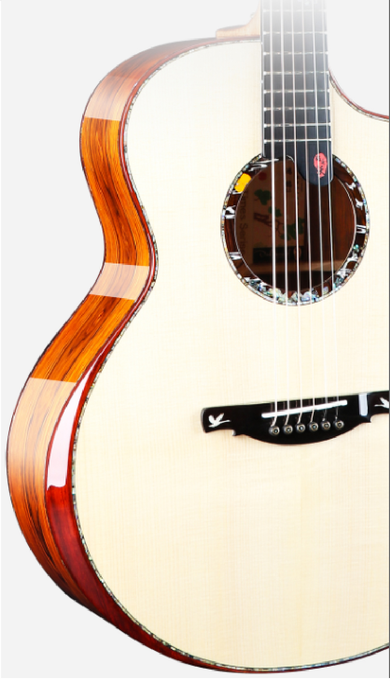 dadarwood达达沃琴匠手工全单吉他演奏级民谣吉他高端电箱加振款朝颜