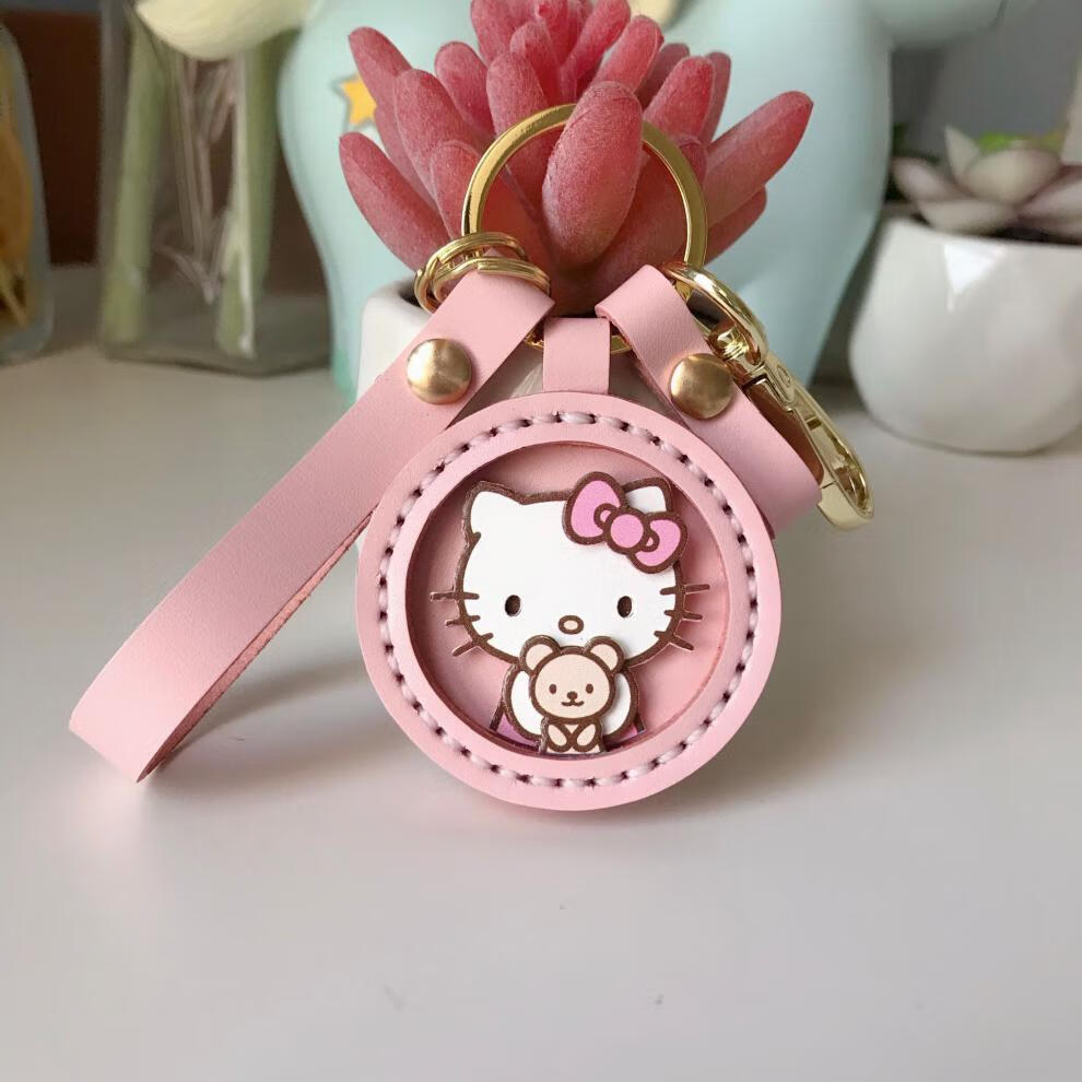 hello kitty钥匙扣 原创新款hellokitty车钥匙扣凯蒂猫手工挂件可爱