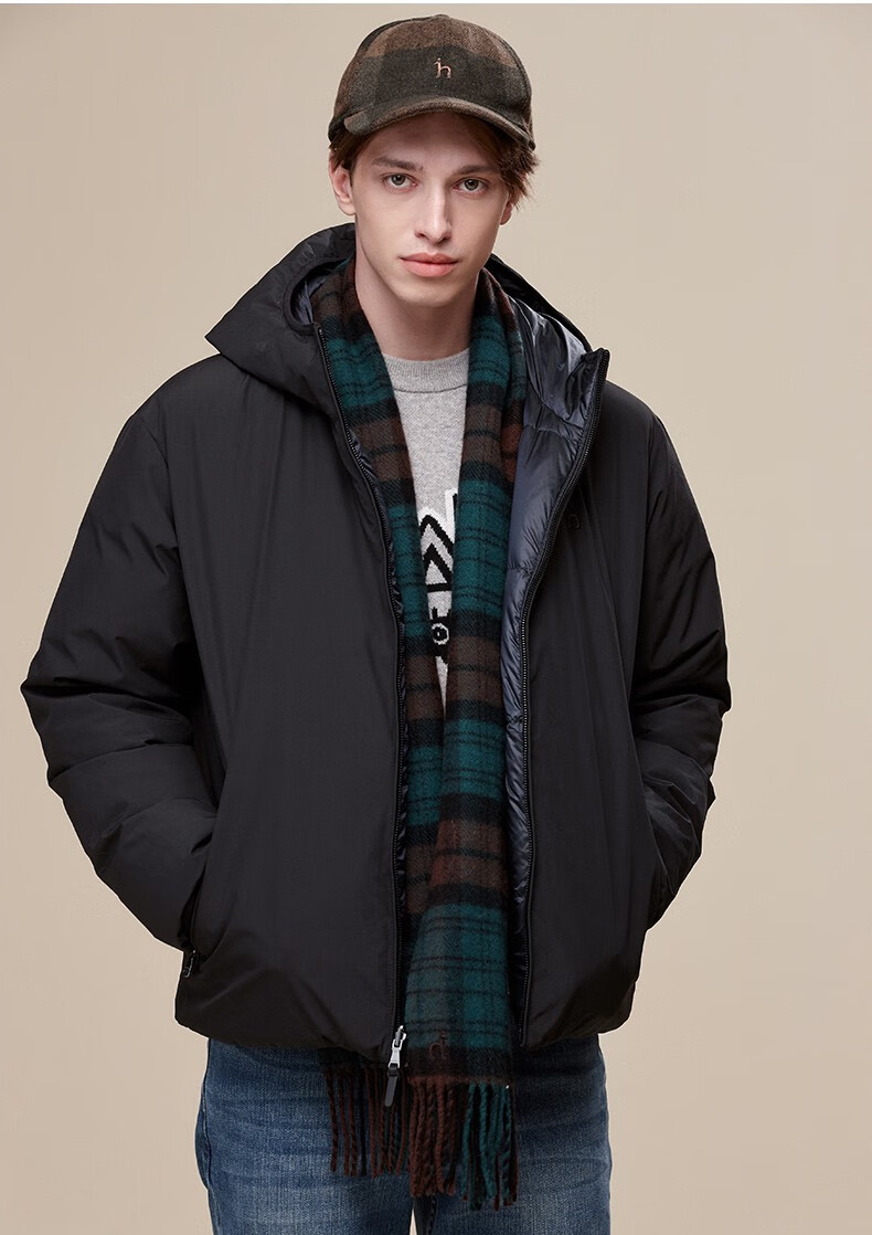 【一衣多穿】hazzys哈吉斯男装 2022冬季新款男士外套轻盈保暖羽绒服