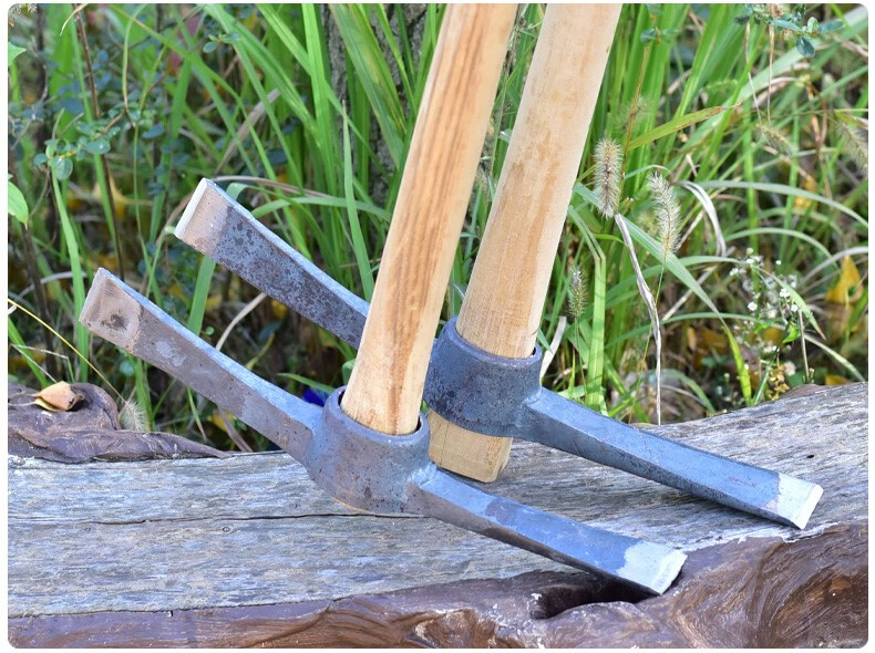 手工锻打镐锄镐头农用户外挖桩神器洋镐十字镐羊角锄