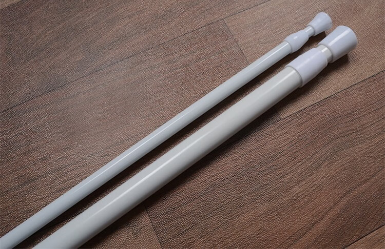 简易快捷安装免打孔白色伸缩杆适用40cm60cm直径13mm