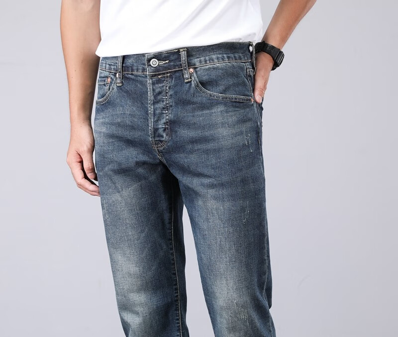 李维斯levis501男士修身直筒牛仔裤宽松休闲水洗长裤弹力秋冬 蓝色 28