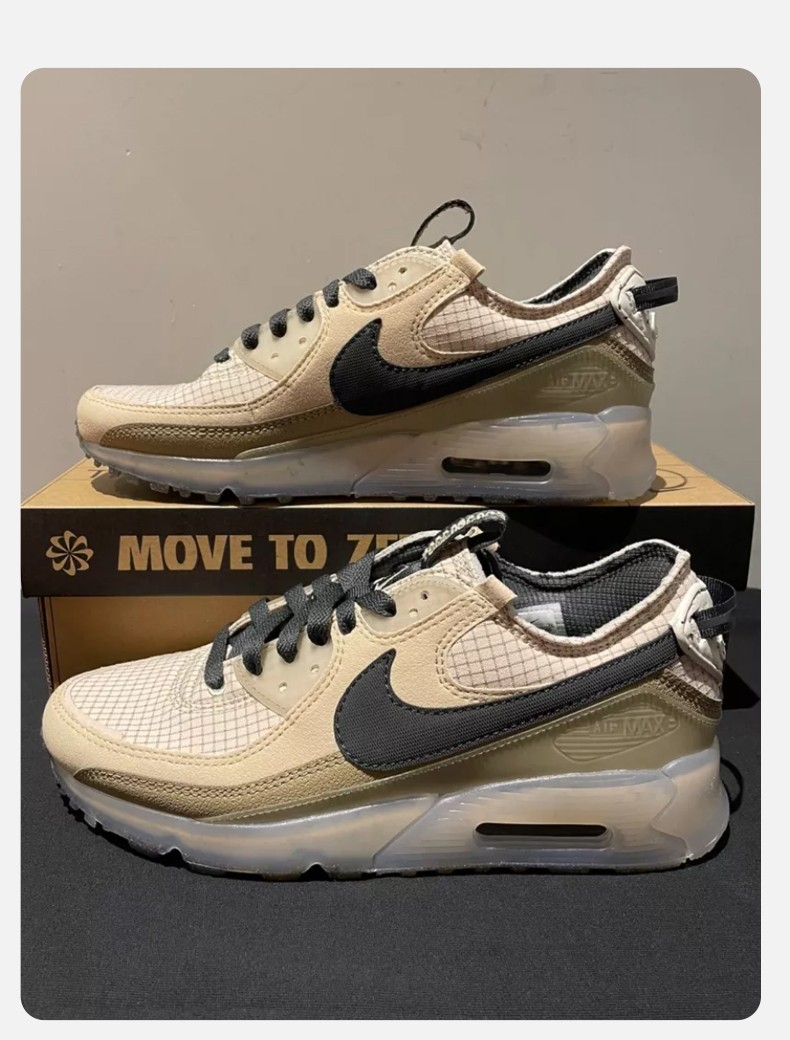 nike air max 90 耐克卡其色可回收材料复古休闲跑步鞋 dh4677 dh4677