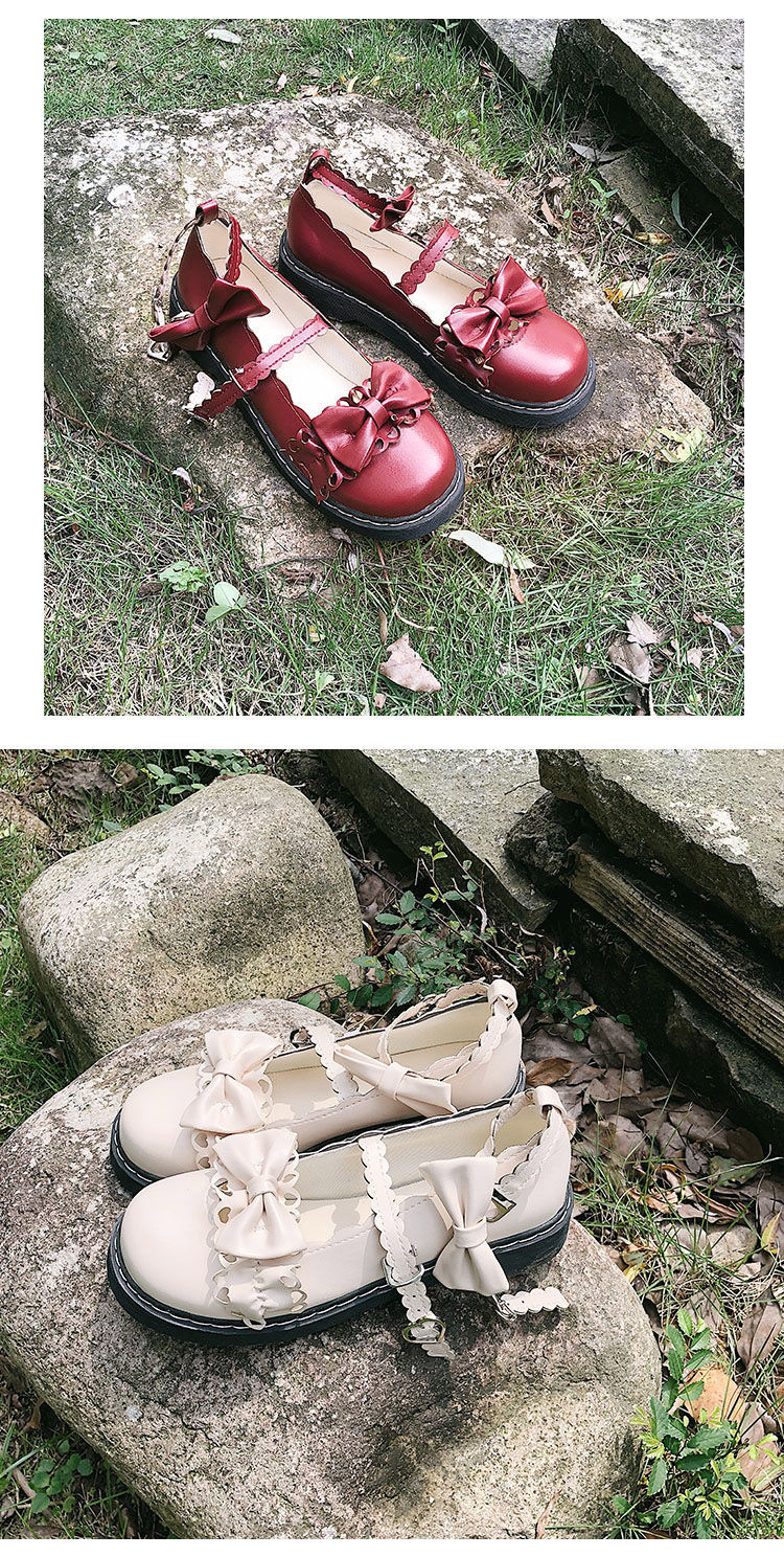 洛丽塔鞋子大码ita鞋子梅露露梅露露小皮鞋lolita日系花边圆头jk制服
