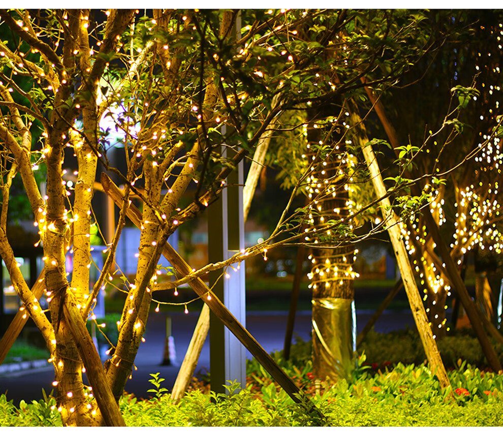 驭阳 太阳能灯串led彩灯闪灯串灯庭院别墅花园阳台装饰挂树彩光满天