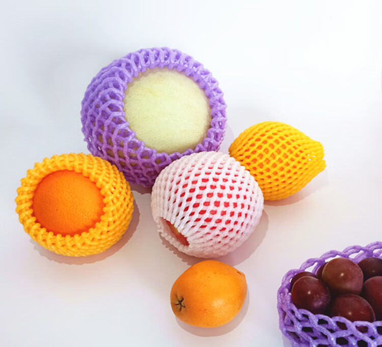 多瑙梦彩色水果网套混合防震保护套橙子泡沫网黑色苹果网套手工彩色