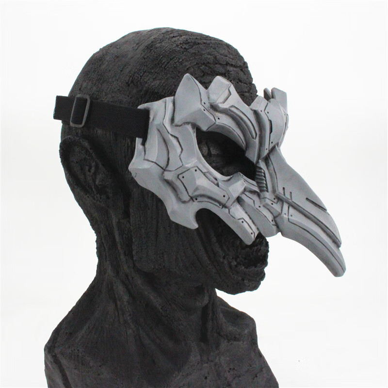 万圣节新品日本仓戸みと 二次元装扮cos龙神猛虎夜叉鵺树脂面具 黑色