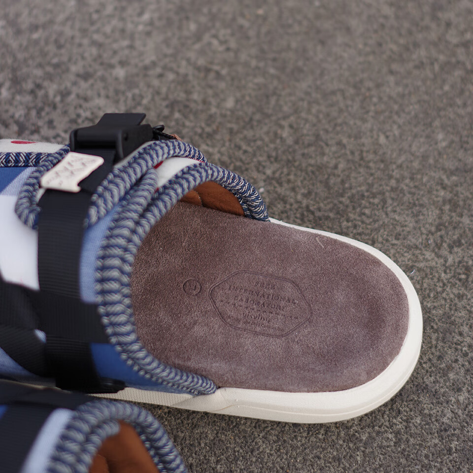 visvim新款潮牌网红波点真牛皮防臭陈冠希牛皮拖鞋余文乐面包鞋男