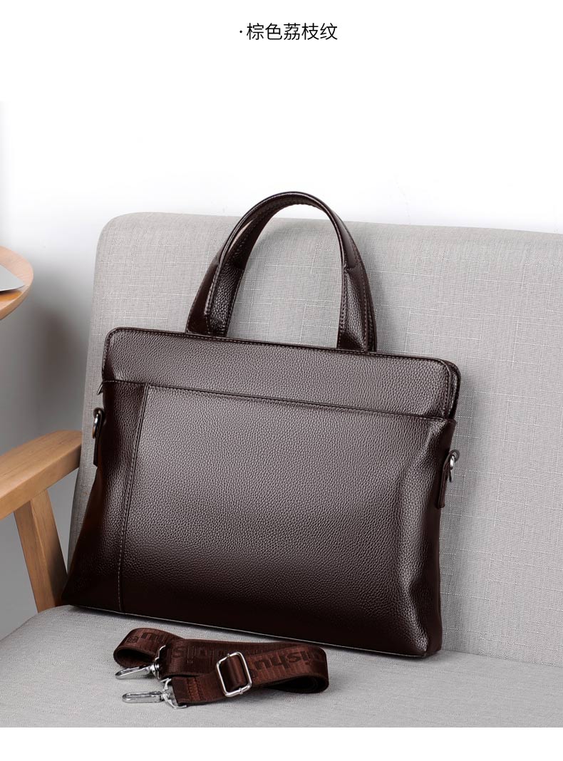 caruikater ck 奢侈品男包新款简约男士手提包商务通勤公文包办公出差
