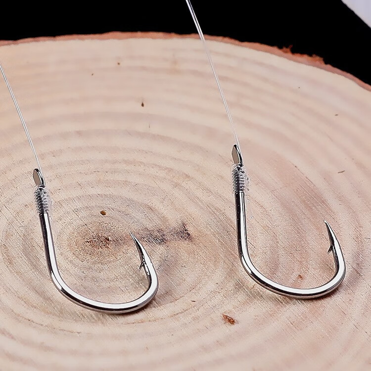 鱼勾带线双钩鱼钩绑好成品子线伊势尼双钩进口带倒刺套装钓鱼钩鲫鱼钩