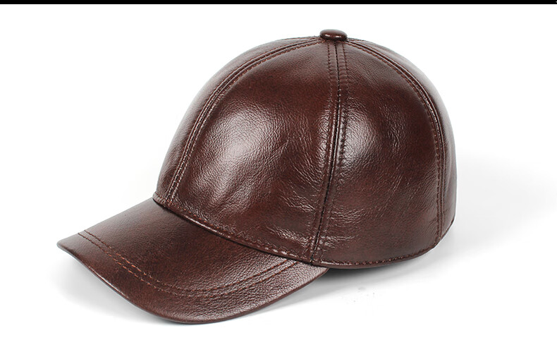 大老板皮帽牛皮棒球帽秋冬款男士中老年人户外真子休闲男帽老人单帽压
