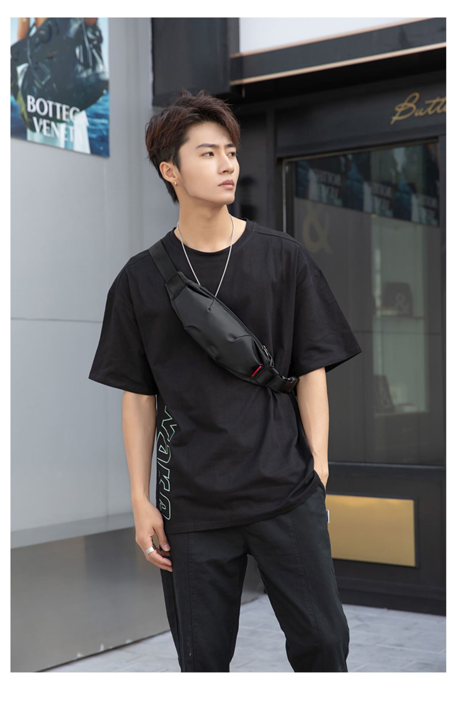 九号 手机袋斜挎包腰包男运动跑步多功能胸包男士骑行小背包夏季挎包