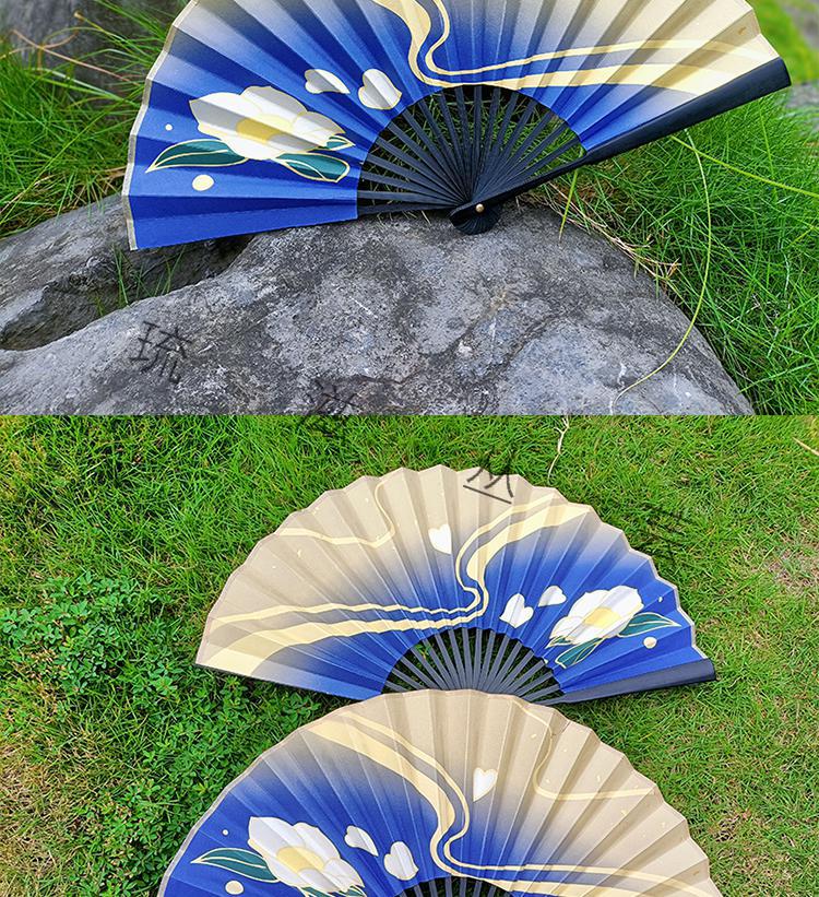 神里绫华扇子二次元动漫周边原神扇子神里绫华同款折扇抱枕风扇刻晴