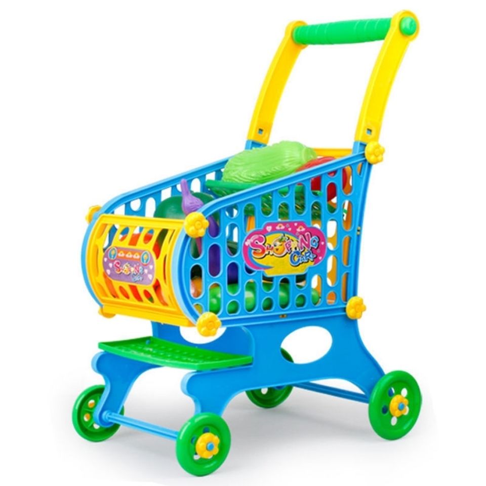 儿童购物车过家家玩具仿真宝宝超市手推车男女孩仿真水果蔬菜礼物迷你