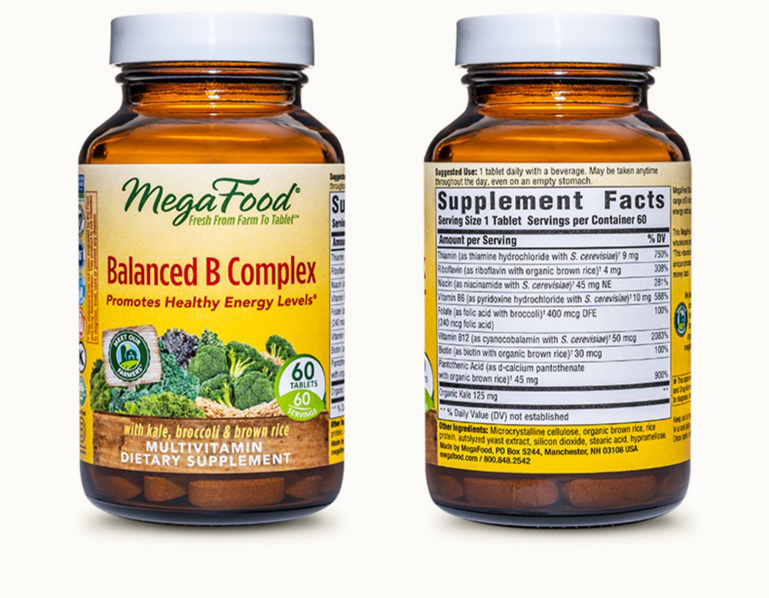 megafood复合维生素b族维b男女综合vb 60片/瓶 复合维生素b60片【图片