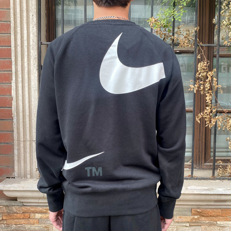 nike耐克卫衣男装休闲时尚运动服swoosh圆领套头衫dd6097-010 dd6097