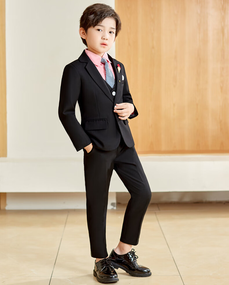 高端品质儿童西服套装花童礼服男王子服装男童西装小主持人钢琴演出服