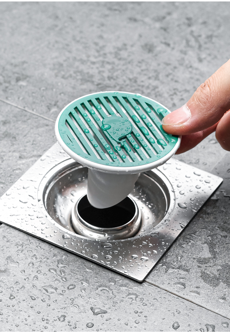 通用地漏防臭器下水道堵口管厕所卫生间通用防返臭反味神器芯心防虫盖