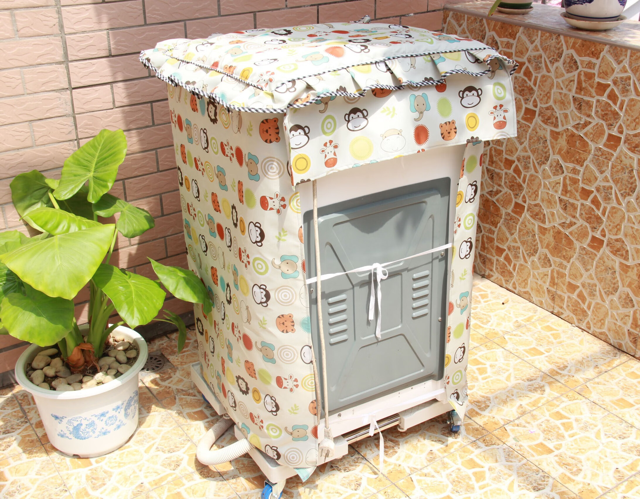 适用于lg美的海尔波轮全自动滚筒洗衣机罩防水防晒盖布防尘套mi加厚