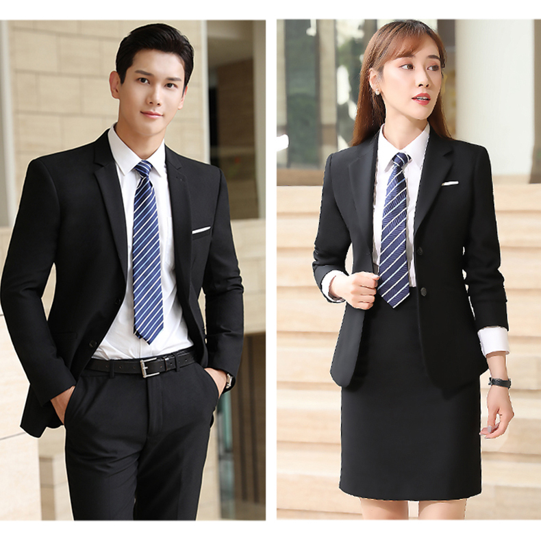商务精英穿的高端职业正装女套装男女同款定制商务工装西服销售工作