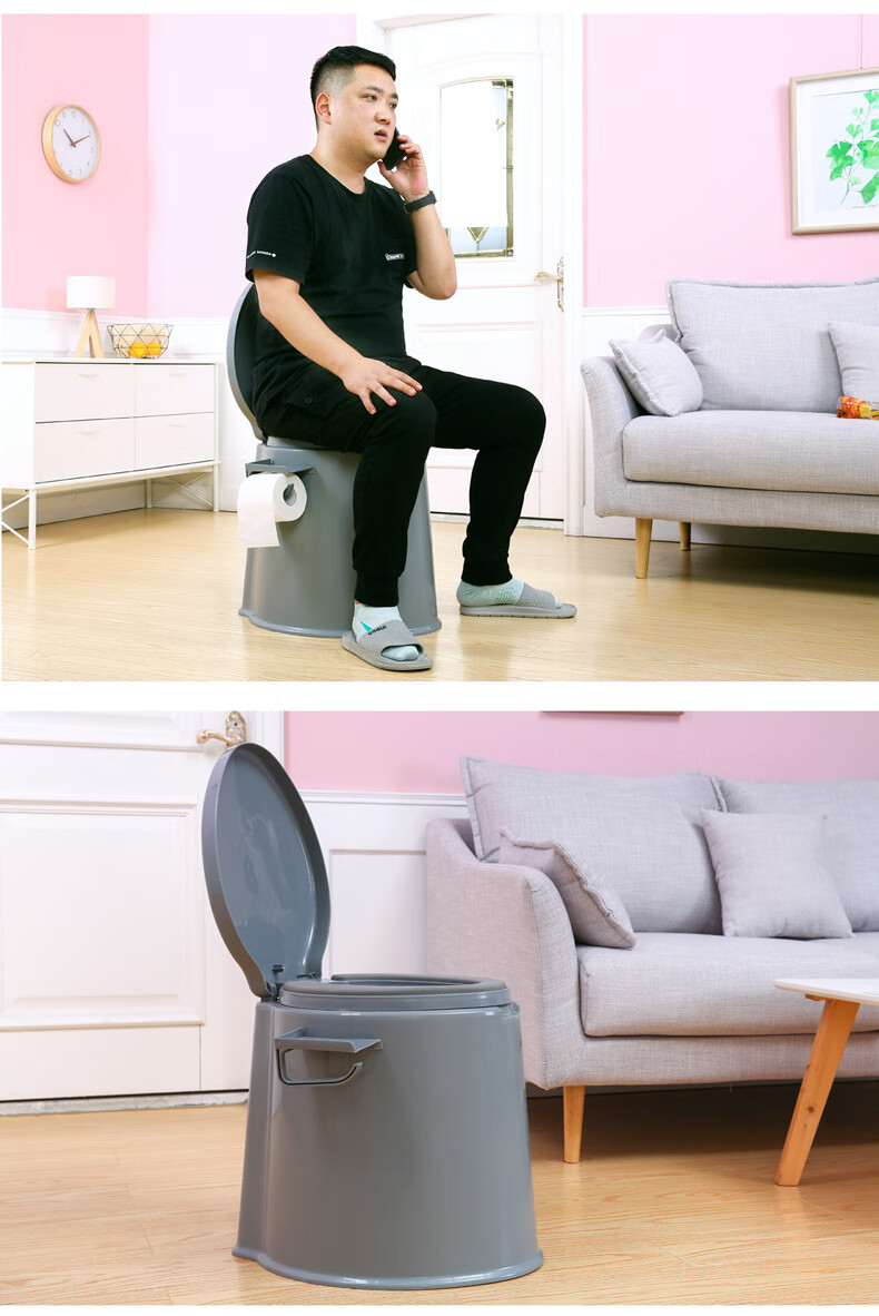 加高加厚成人可移动马桶孕妇坐便器便携式痰盂老人尿桶尿盆尿壶椅
