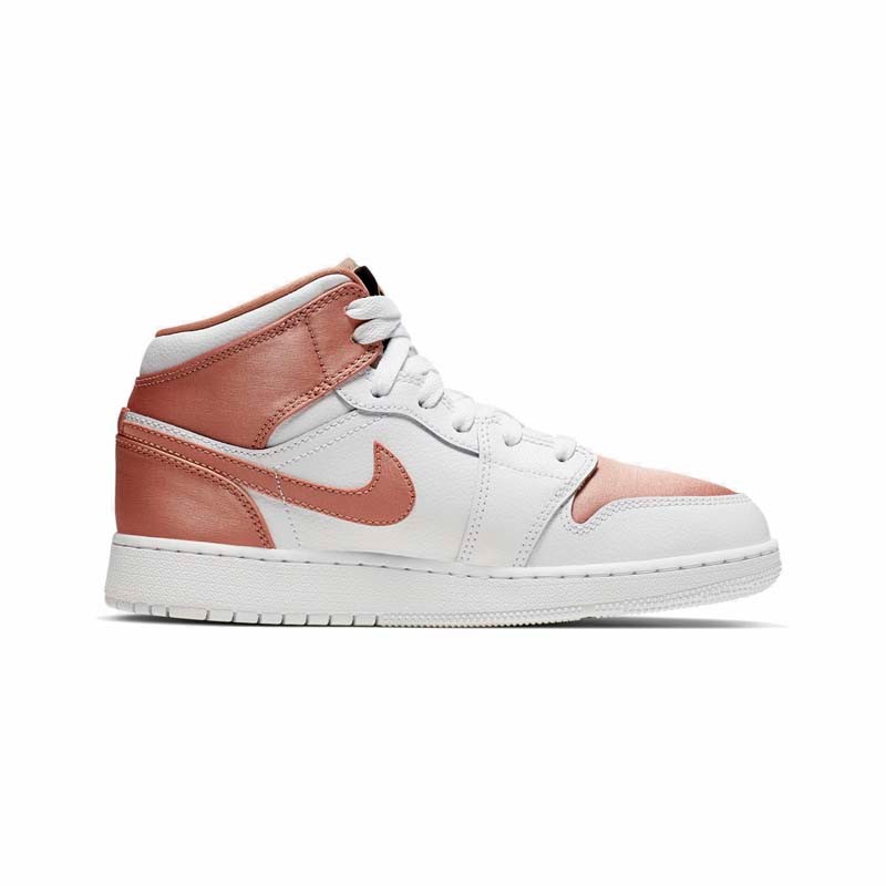耐克nikeairjordan1midaj1玫瑰金中帮运动鞋女鞋
