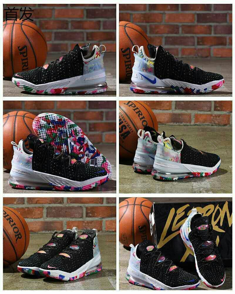 【官方旗舰】詹姆斯18代篮球鞋中国玉黑紫高帮耐磨防滑减震透气运动