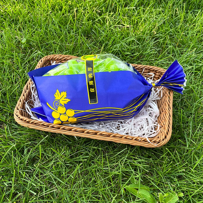 阳光玫瑰葡萄包装纸夏黑巨峰专用葡萄保鲜透明淋膜纸 绿 (防雾袋 腰封