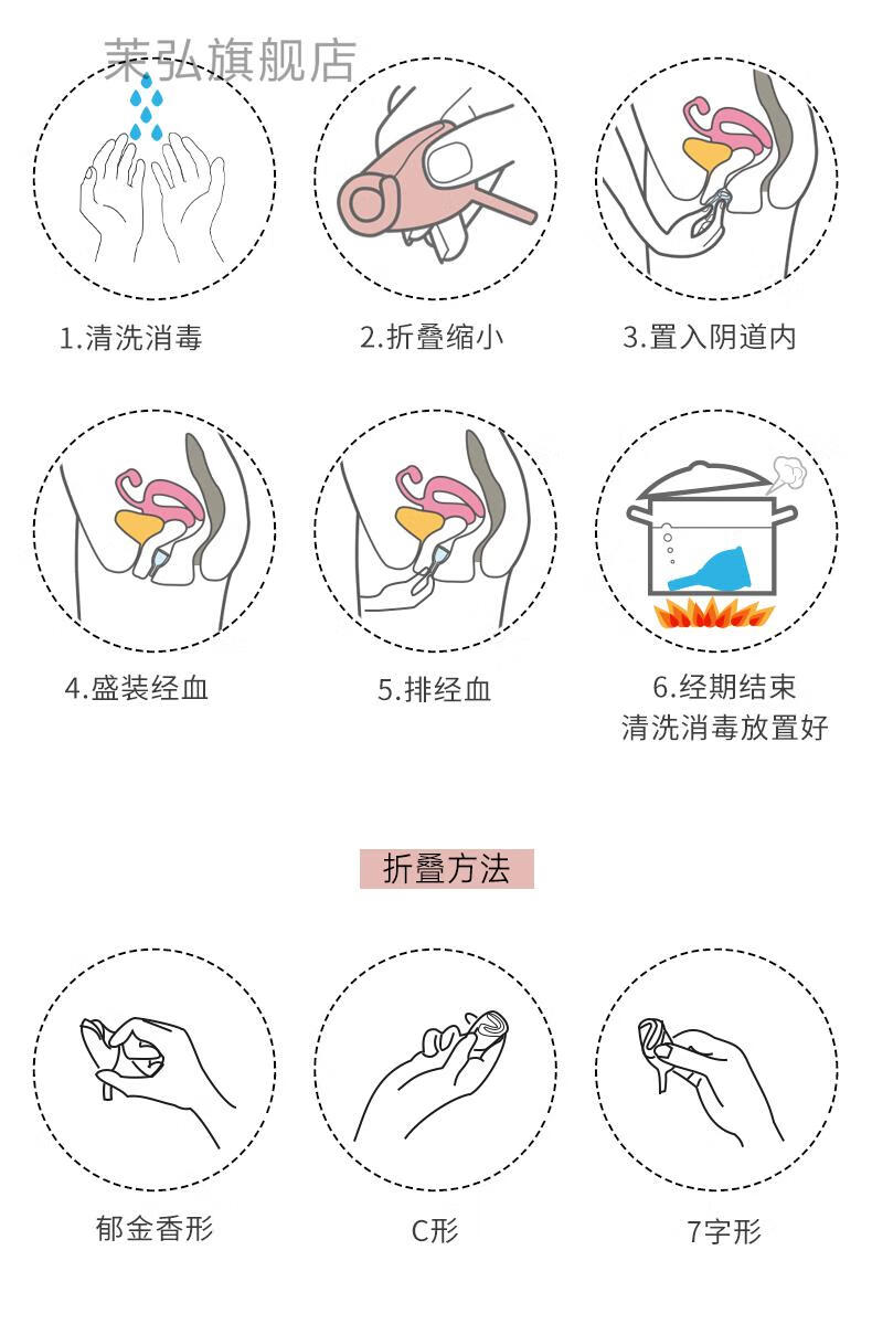 爱沃贝贝aiwo可排液月经杯月事防漏经期用大姨妈神器月亮杯消毒器可排