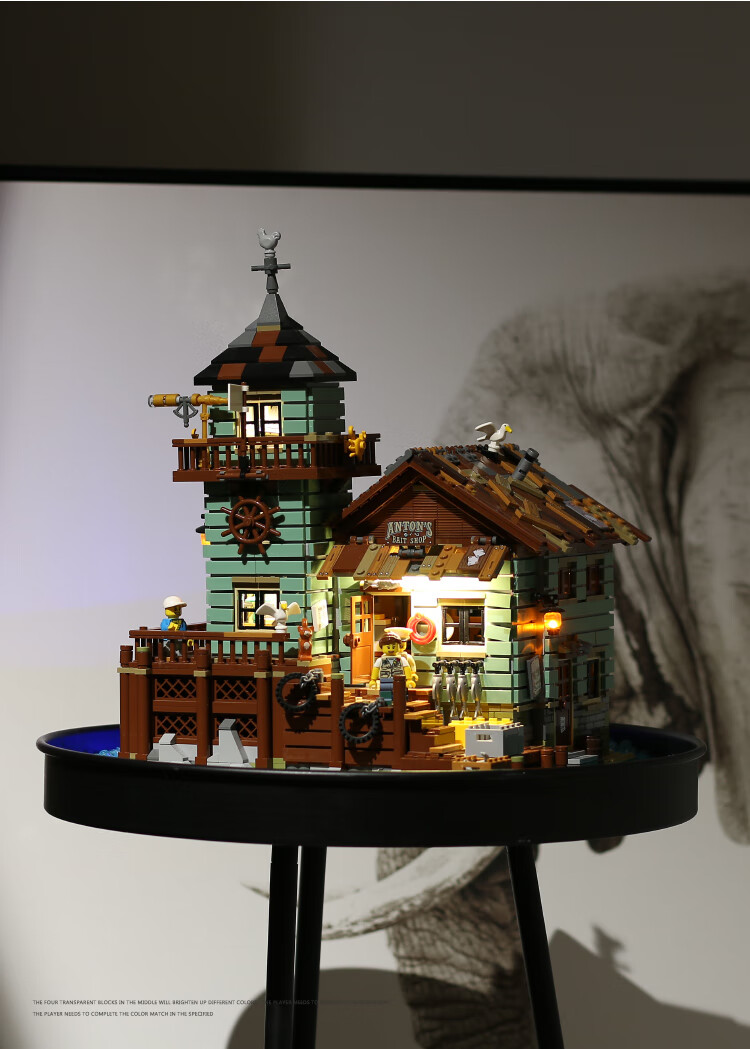 乐高(lego)渔夫小屋乐高积木moc别墅街景系列成年人高难度女孩拼装