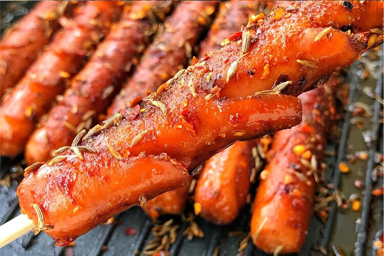 淀粉肠香肠煎烤淀粉肠街边路边摊淀粉火腿肠双润淀粉肠面粉肠油炸 100