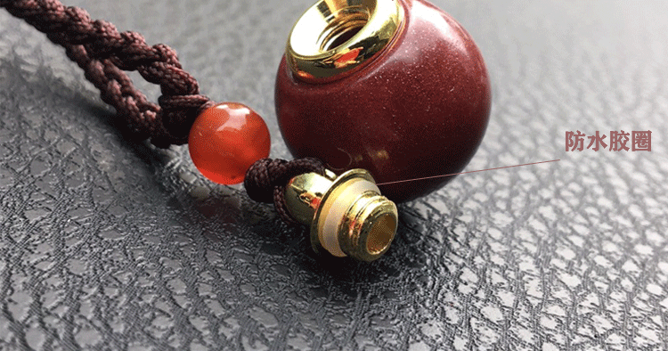 陌阡雪空心朱砂吊坠可打开装东西小瓶子项链舍利情侣信物装胎毛防水