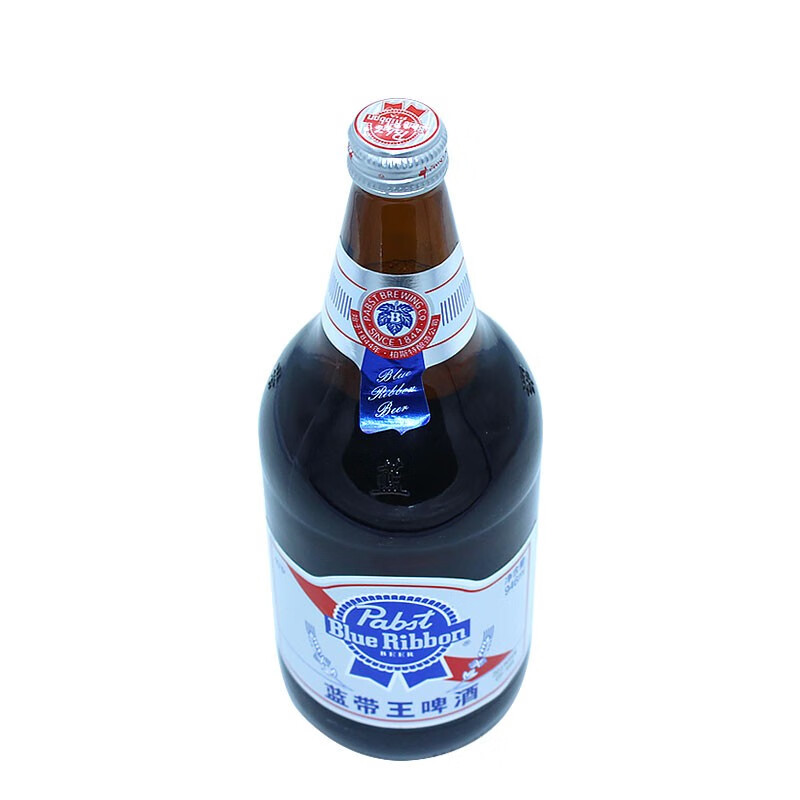 蓝带blue ribbon蓝带王啤酒 精酿啤酒黄啤酒 玻璃瓶946ml*6瓶 整箱装