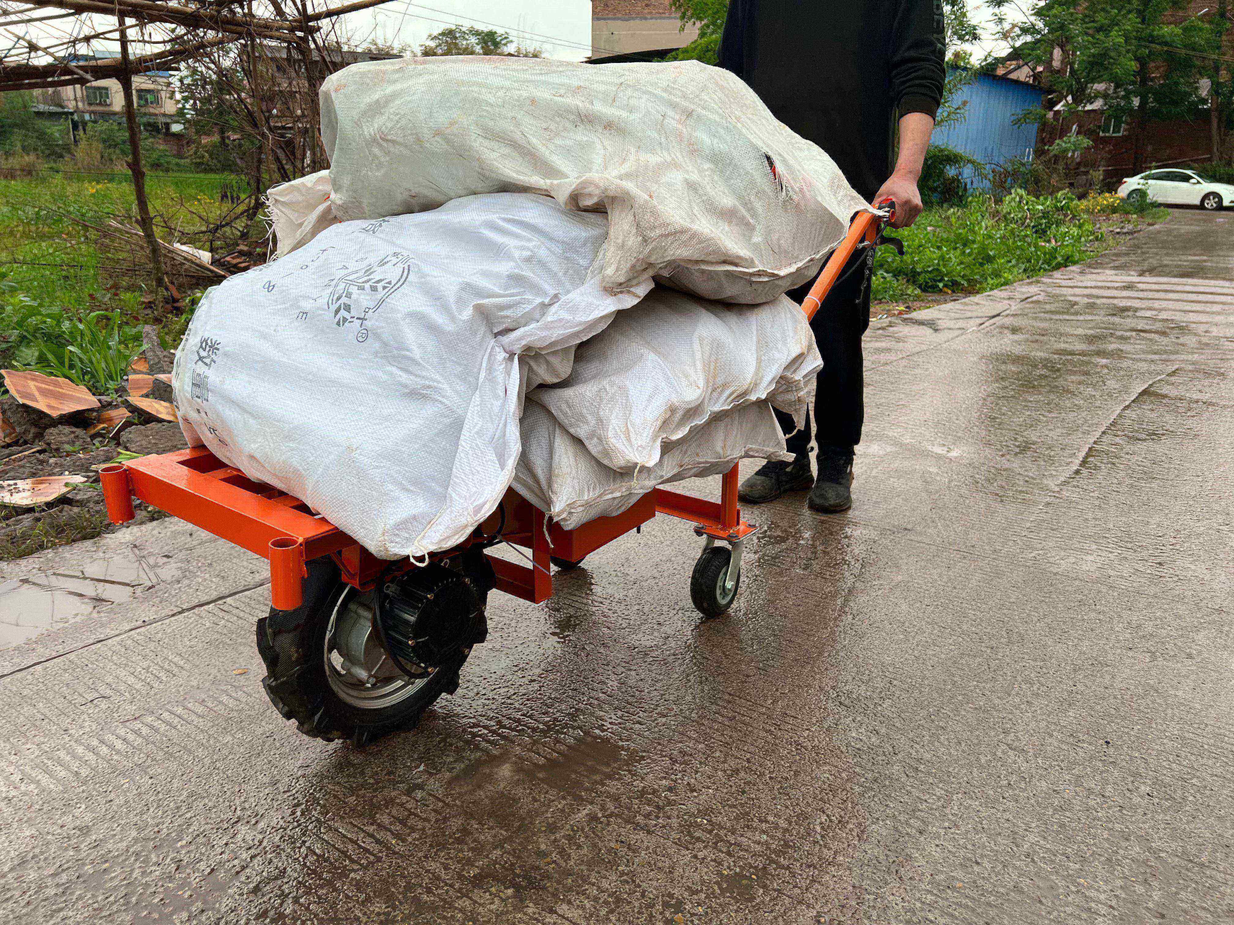 碧莎尔汽油柴油鸡公车独轮爬坡运输爬山虎三轮农用单轮手推车转运山地