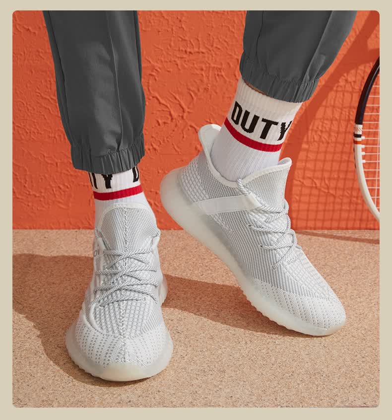 热风男鞋2022年春季新款透气椰子鞋网面休闲鞋男01黑色44正码