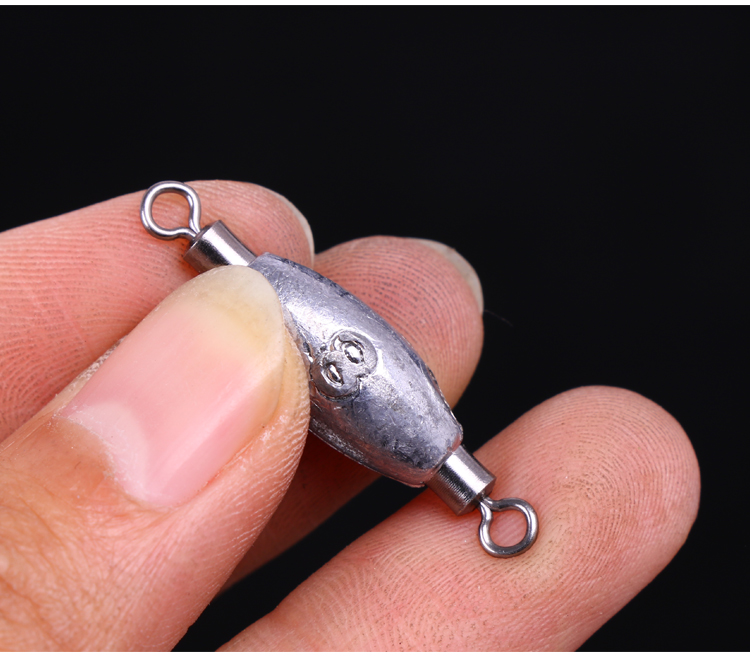 渔具用品海钓双环铅坠带8字转环铅坠 钓鱼形铅坠钓底铅坠沉石 8克(20