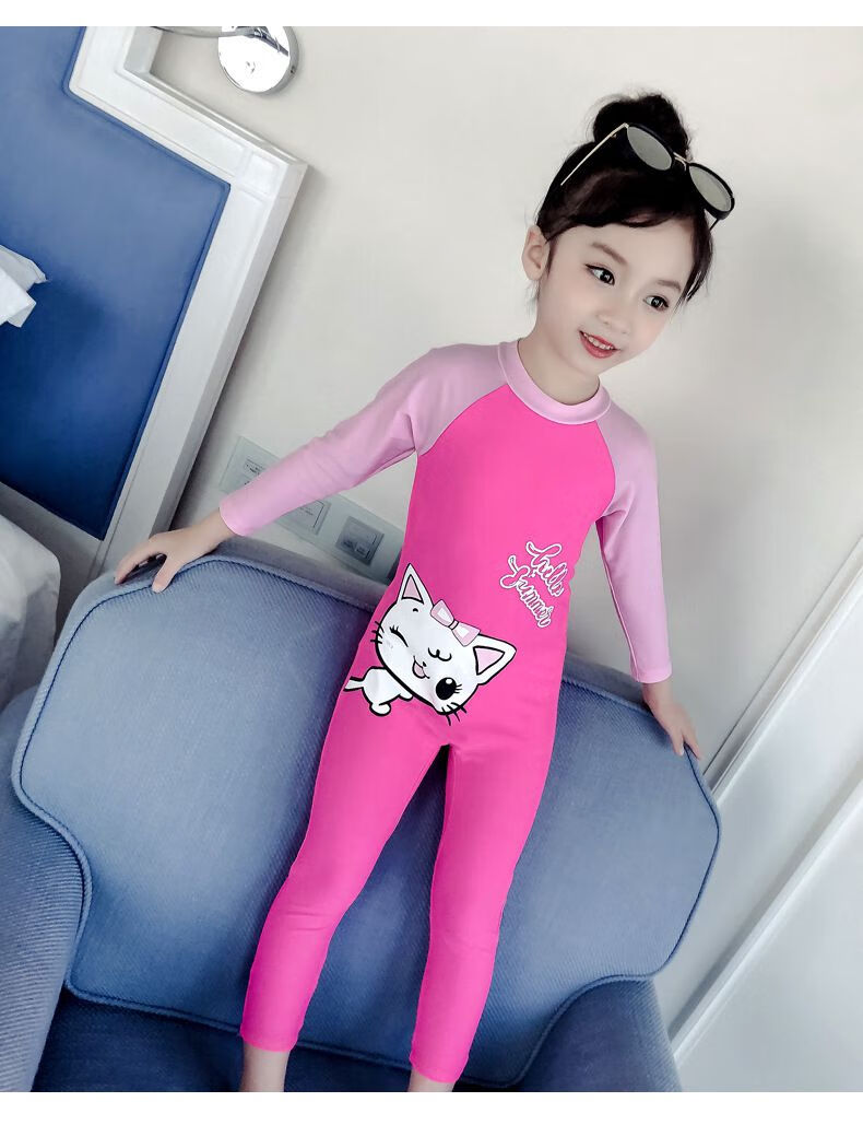 新品女孩泳衣女大童小女孩泳衣儿童泳衣连体可爱防晒小中大童男女宝宝