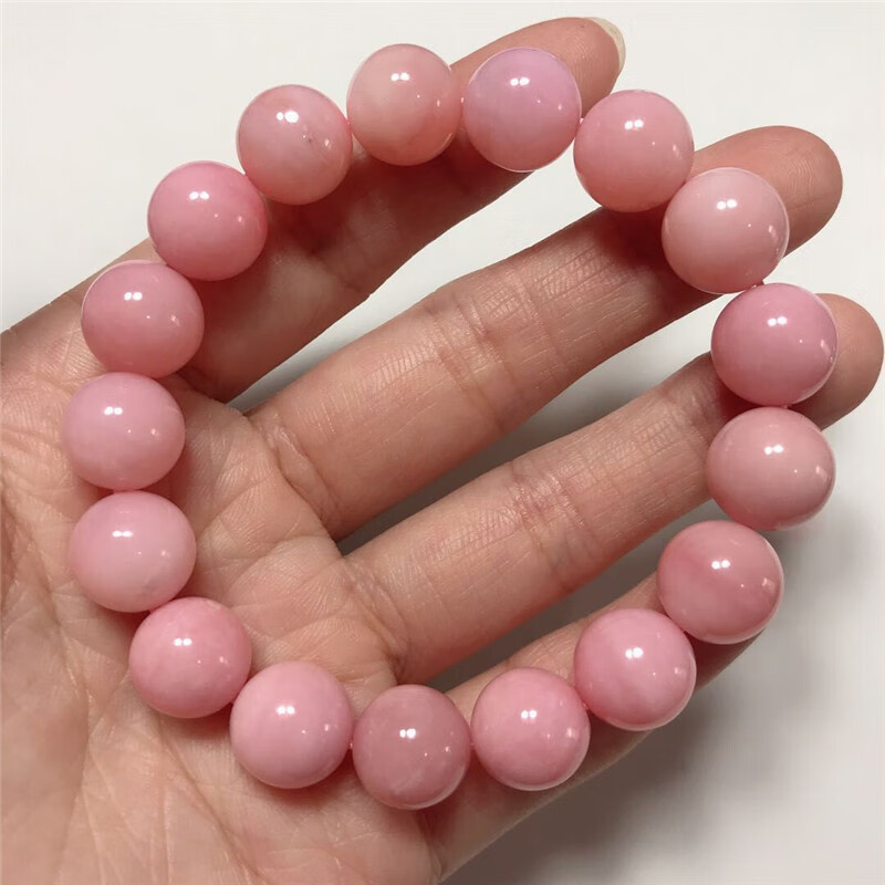 手链女款手镯蛋白石粉欧泊粉色少女心手串澳洲宝石 进口粉澳宝手镯57