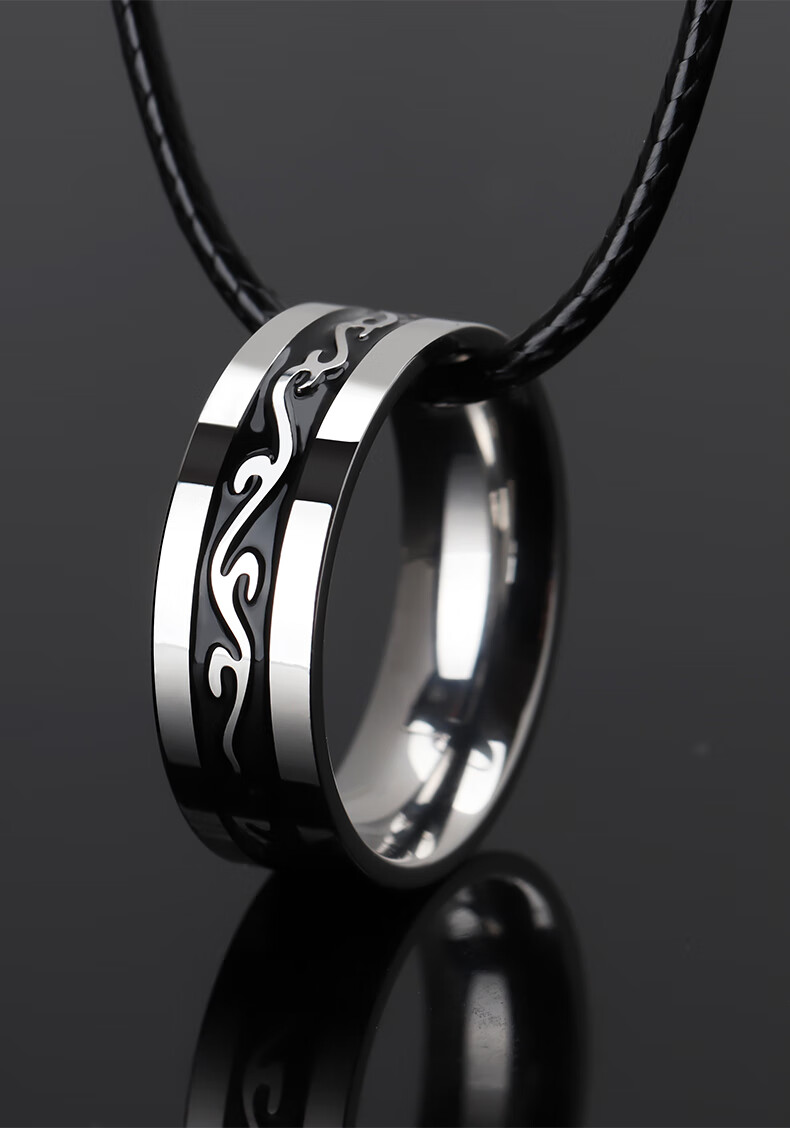 戒指男潮钛钢个性霸气龙纹戒学生简约免费刻字单身食指环抖音同款饰品